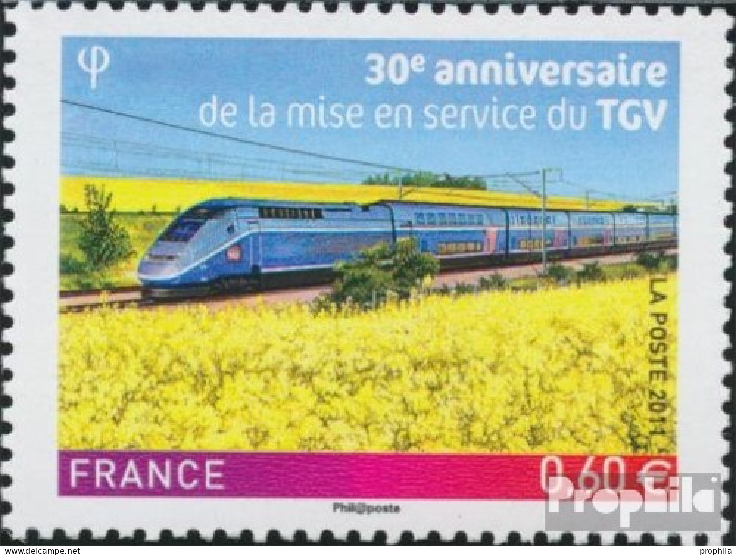 Frankreich 5179 (kompl.Ausg.) Postfrisch 2011 Hochgeschwindigkeitszüge - Unused Stamps