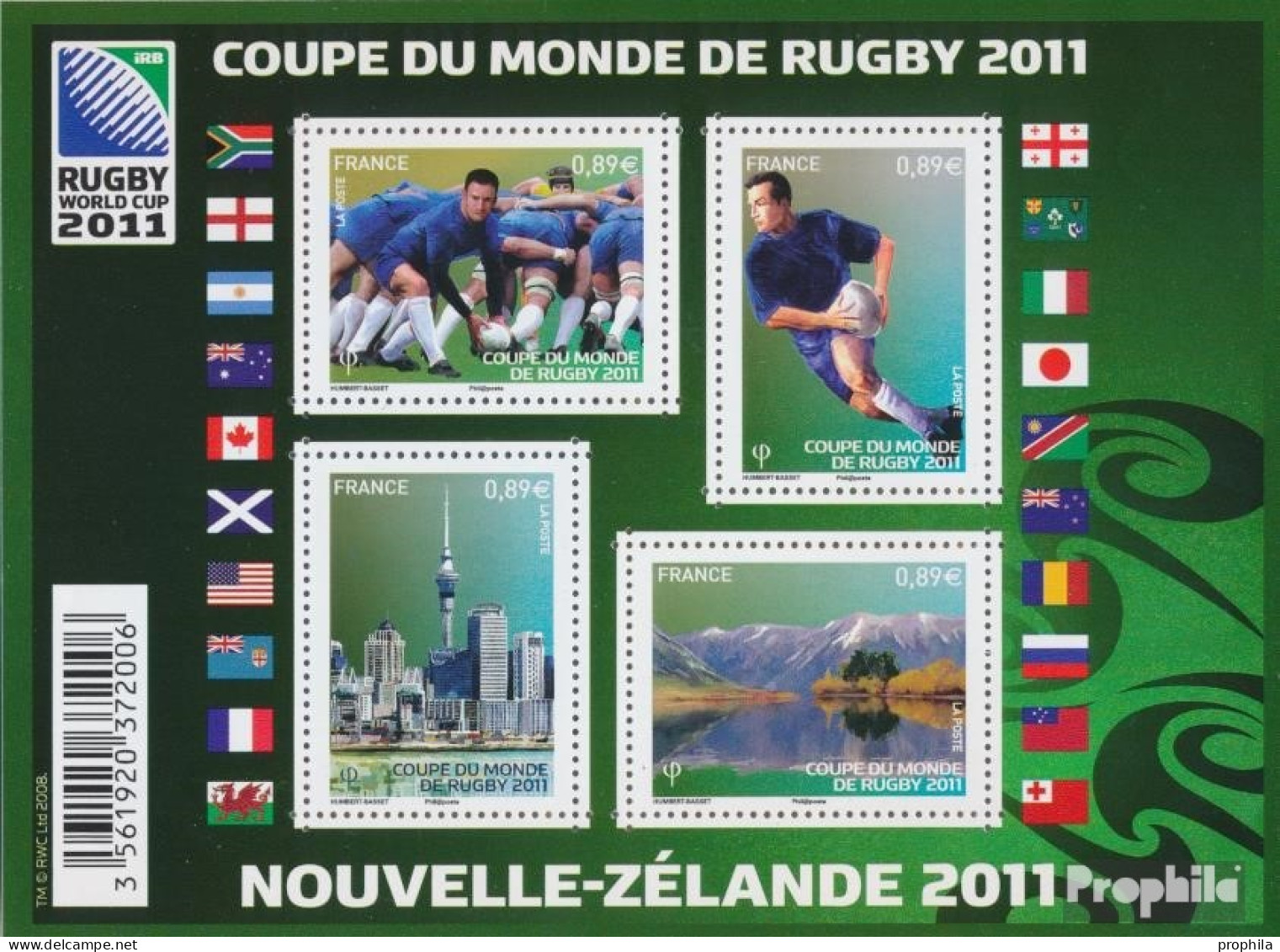 Frankreich Block154 (kompl.Ausg.) Postfrisch 2011 Rugby WM Neuseeland - Ungebraucht