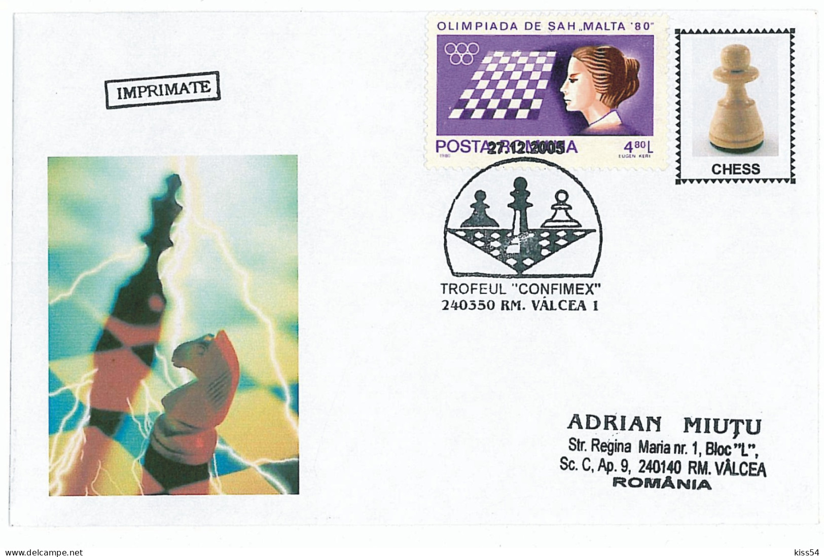 COV 66 - 217 CHESS, Romania - Cover - Used - 2005 - Schach