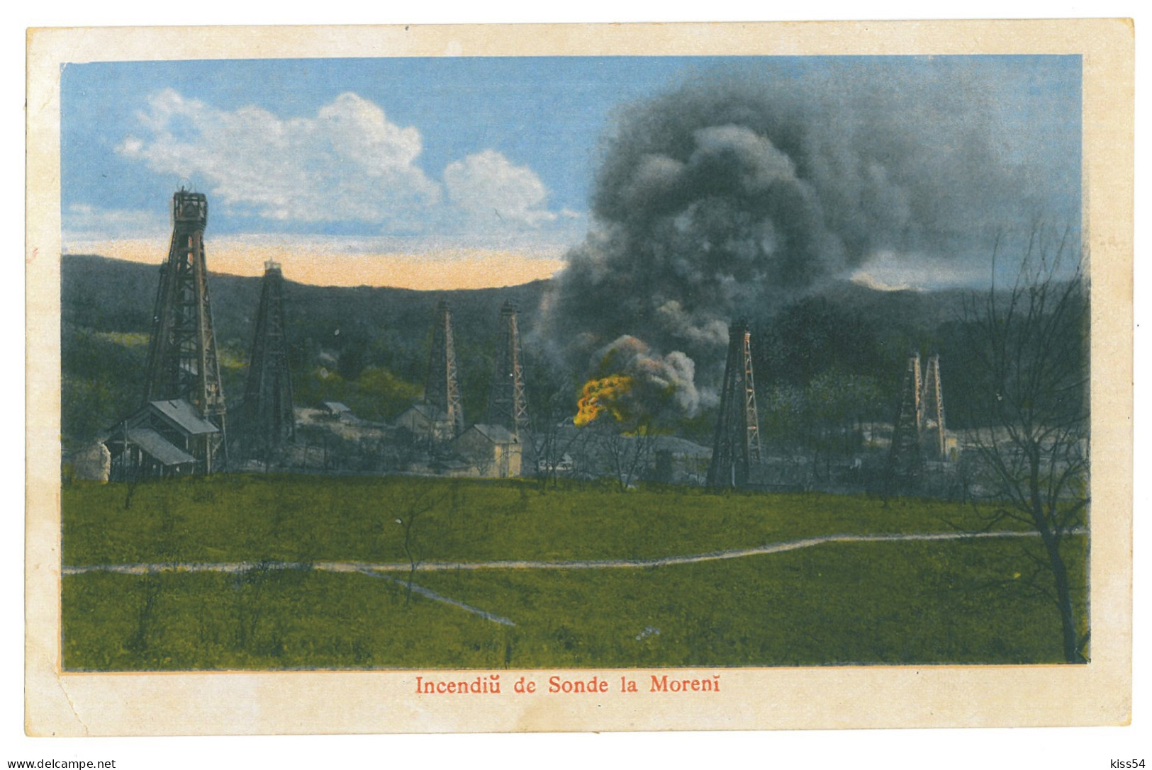 RO 09 - 22648 MORENI, Dambovita, Fire At The Oil Wells, Romania - Old Postcard - Unused - Roumanie
