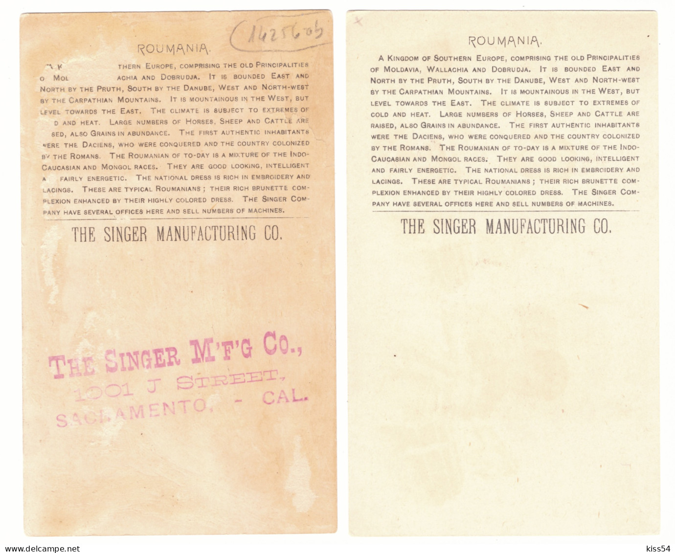 RO 09 - 19174 ERROR, Ethnic, Men & Women, The Writing Is Missing, LITHO, Romania - 4 Old Postcards - Unused - 1892 - Rumänien