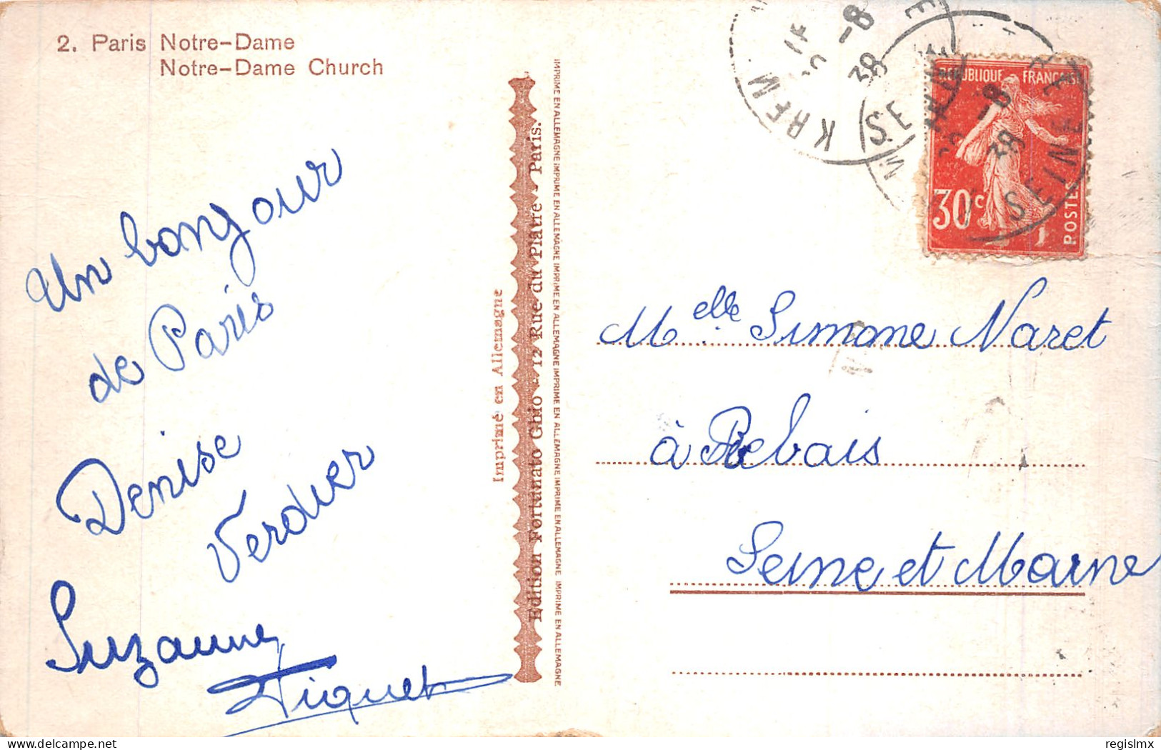 75-PARIS NOTRE DAME-N°T2249-D/0167 - Notre Dame Von Paris