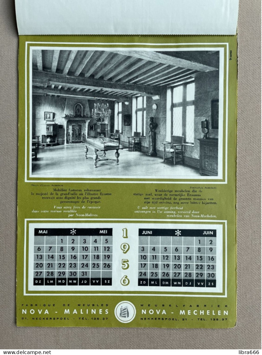 Fabrique De Meubles NOVA - MALINES / Meubelfabriek NOVA - MECHELEN 1956 Maison D'Erasme Anderlecht Erasmushuis 30x21 Cm. - Groot Formaat: 1941-60