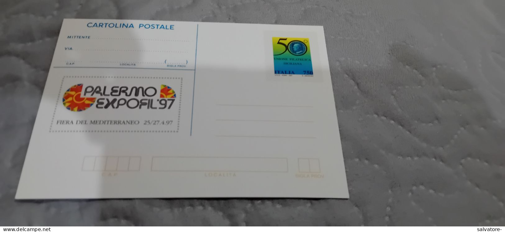 CARTOLINA POSTALE PALERMO FIERA DEL MEDITERRANEO 1997- NUOVA - Palermo