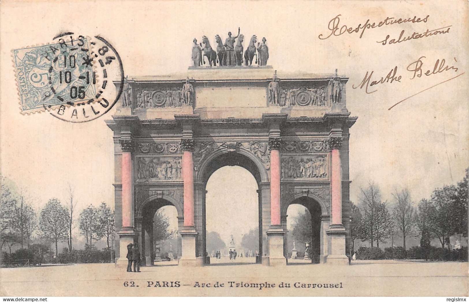 75-PARIS ARC DE TRIOMPHE DU CARROUSEL-N°T2249-H/0231 - Arc De Triomphe