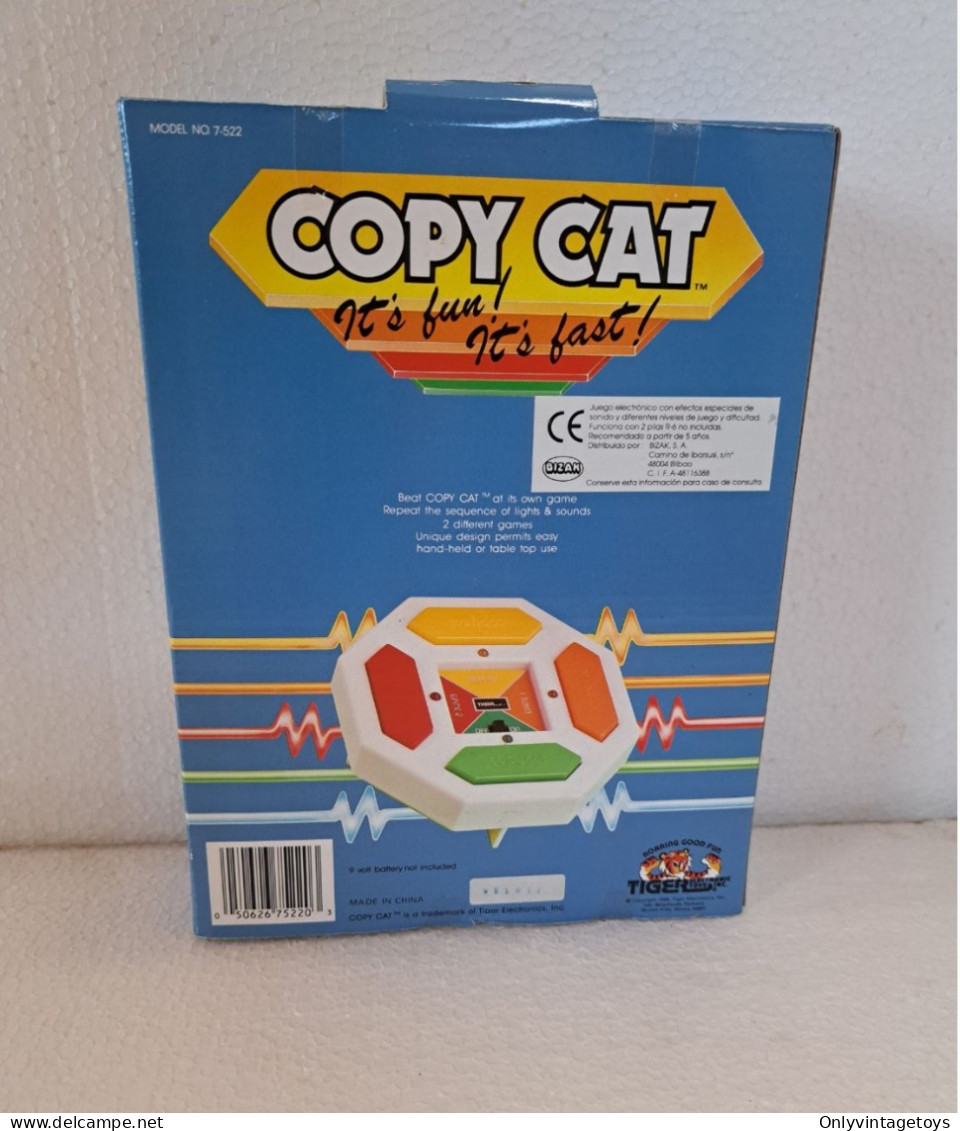 Copy Cat TIGER Electronic Game. Rare, Vintage 80's, Boxed - Jugetes Antiguos