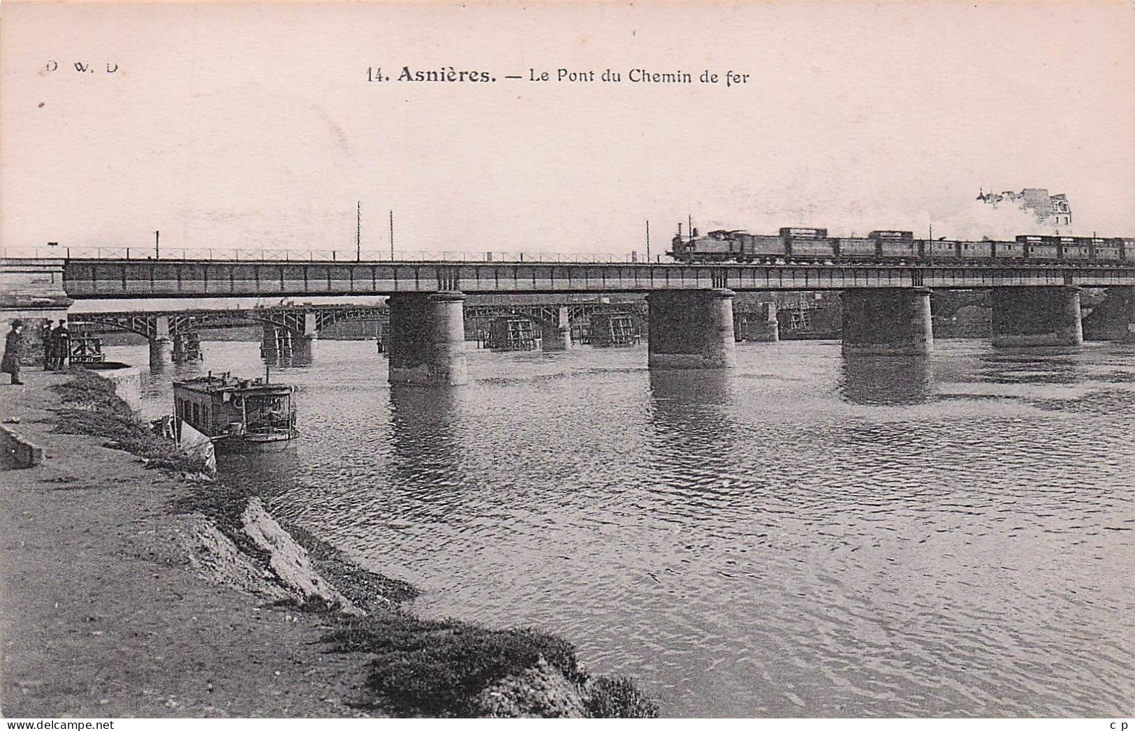 Asnieres Sur Seine - Le Pont Du Chemin De Fer  - CPA°J - Asnieres Sur Seine