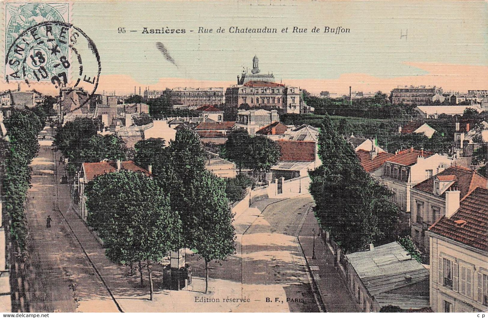 Asnieres Sur Seine -    Rue De Chateaudun Et Rue De Buffon   - CPA°J - Asnieres Sur Seine