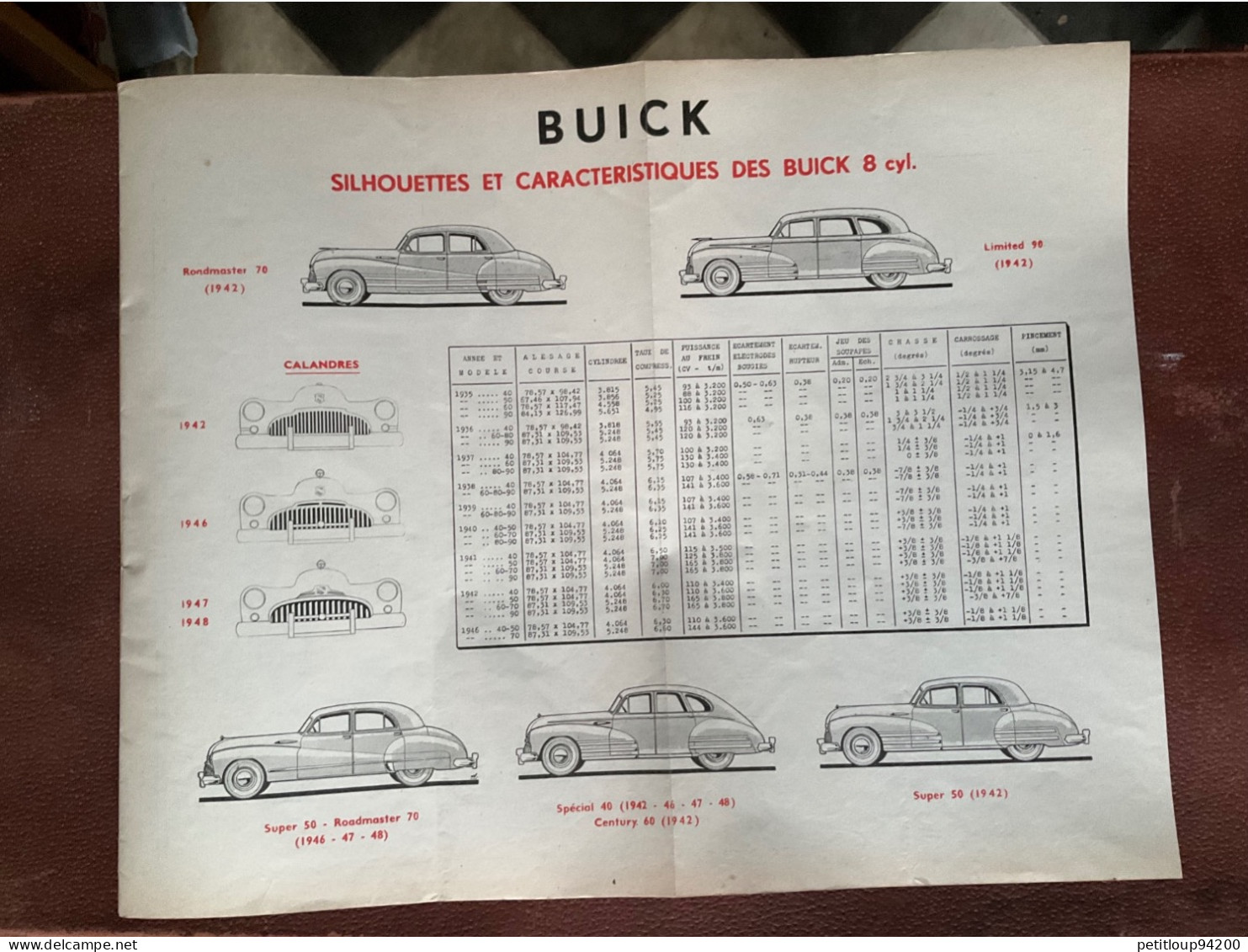 REVUE TECHNIQUE Automobile  BUICK  Étude du Moteur Diesel CITROËN  Juin 1949