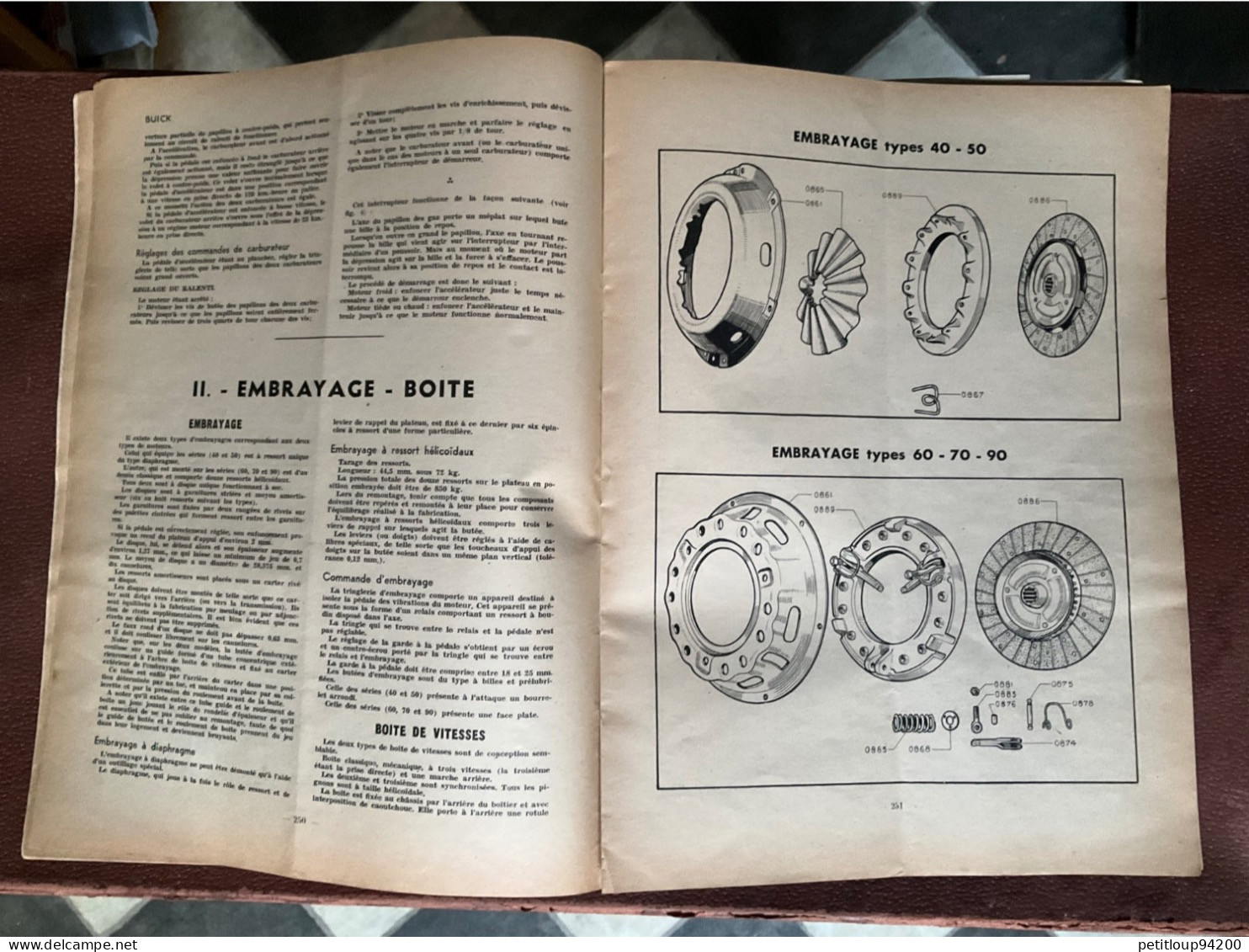 REVUE TECHNIQUE Automobile  BUICK  Étude du Moteur Diesel CITROËN  Juin 1949