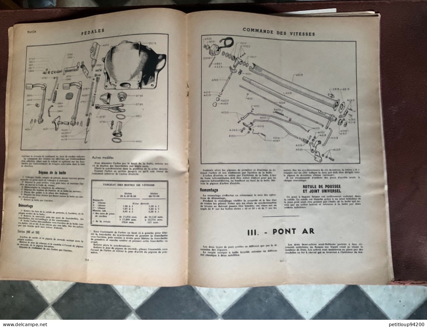 REVUE TECHNIQUE Automobile  BUICK  Étude du Moteur Diesel CITROËN  Juin 1949