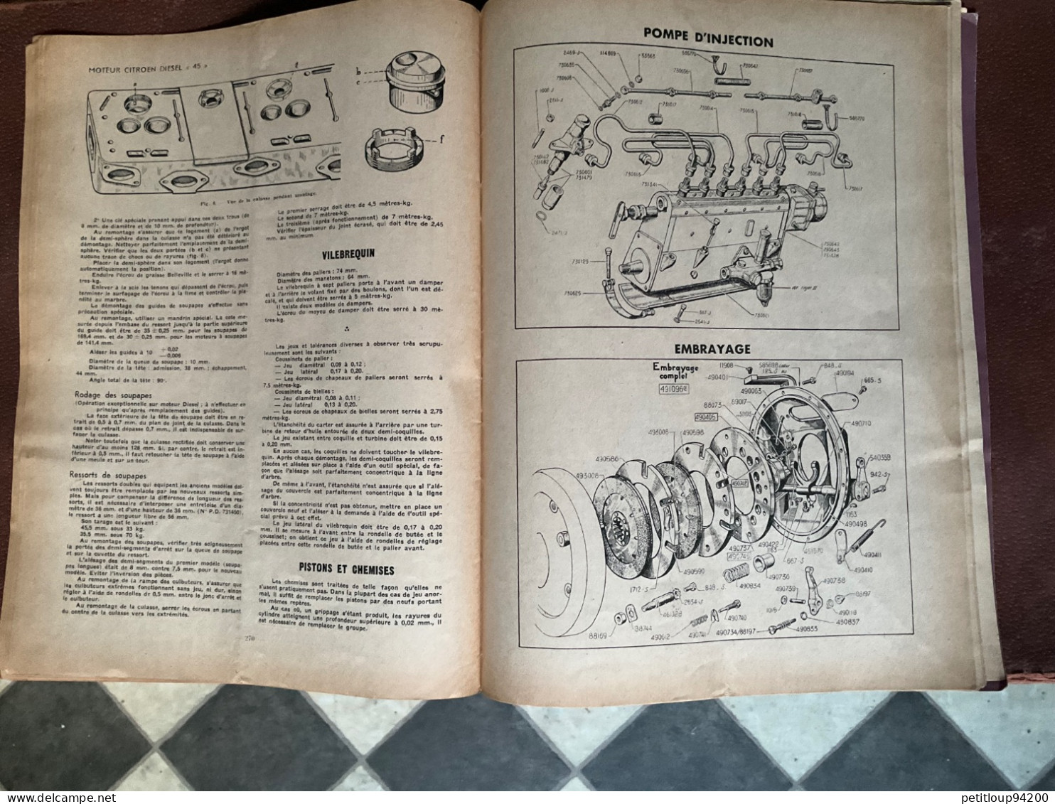 REVUE TECHNIQUE Automobile  BUICK  Étude du Moteur Diesel CITROËN  Juin 1949