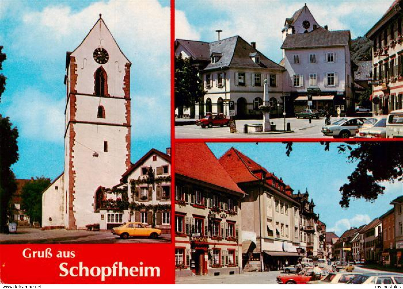 73934996 Schopfheim Kirche Marktplatz Ortspartie - Schopfheim