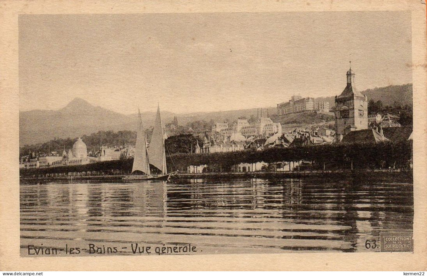 CPA 74 EVIAN LES BAINS Vue Générale COLLECTION DE LA SOURCE CACHAT - Evian-les-Bains