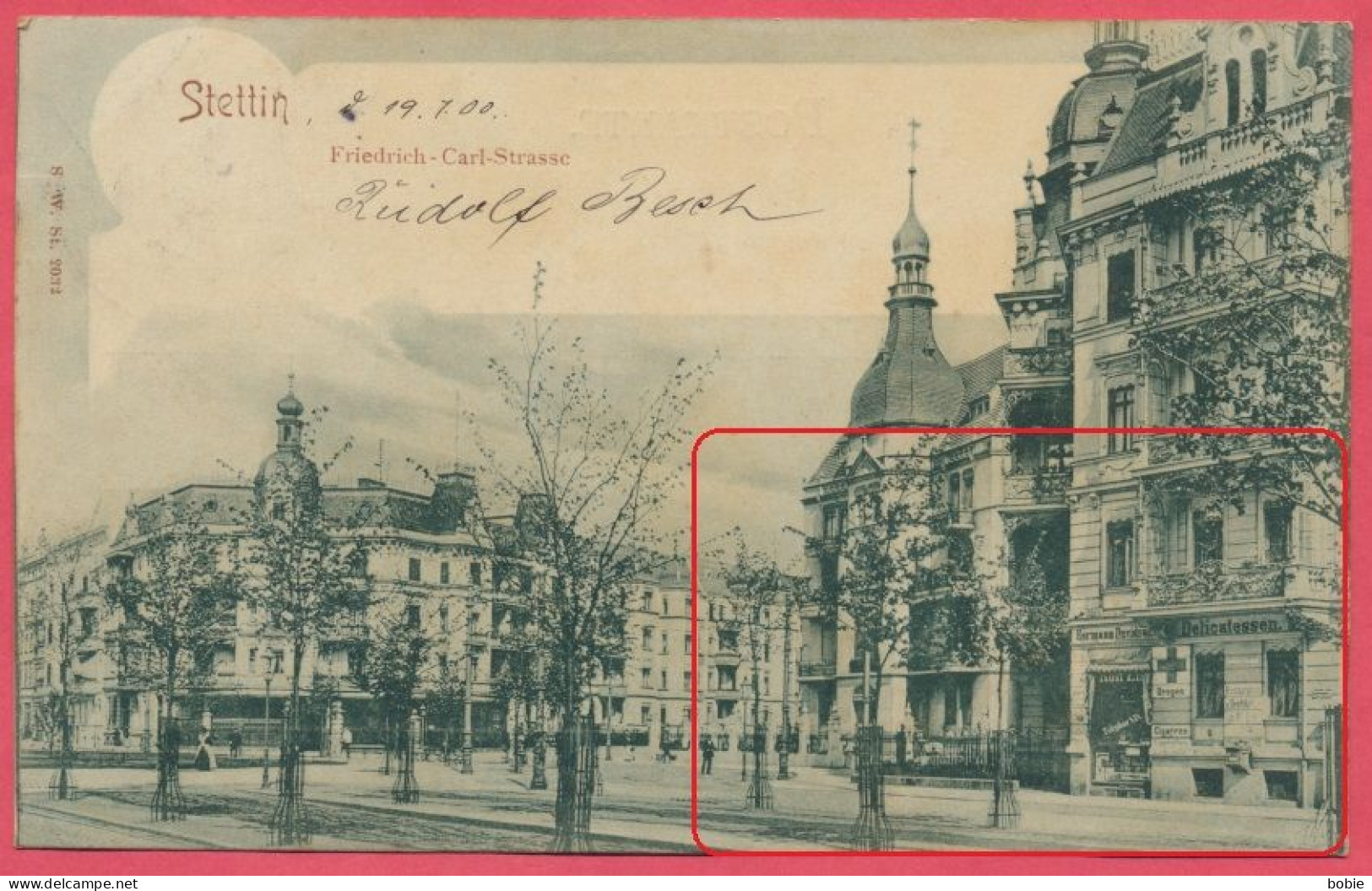 Stettin = Szczecin  Pommern /  Polen Poland : Friedrich Carl Strasse - Geschäft " Delicatessen " Im 1900. - Polonia