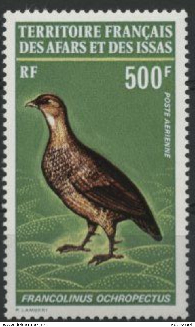 AFARS Et ISSAS POSTE AERIENNE COTE 48 € N° 71 Neuf ** (MNH). OISEAUX / BIRD (Francolinus Ochropectus). TB/VG - Unused Stamps