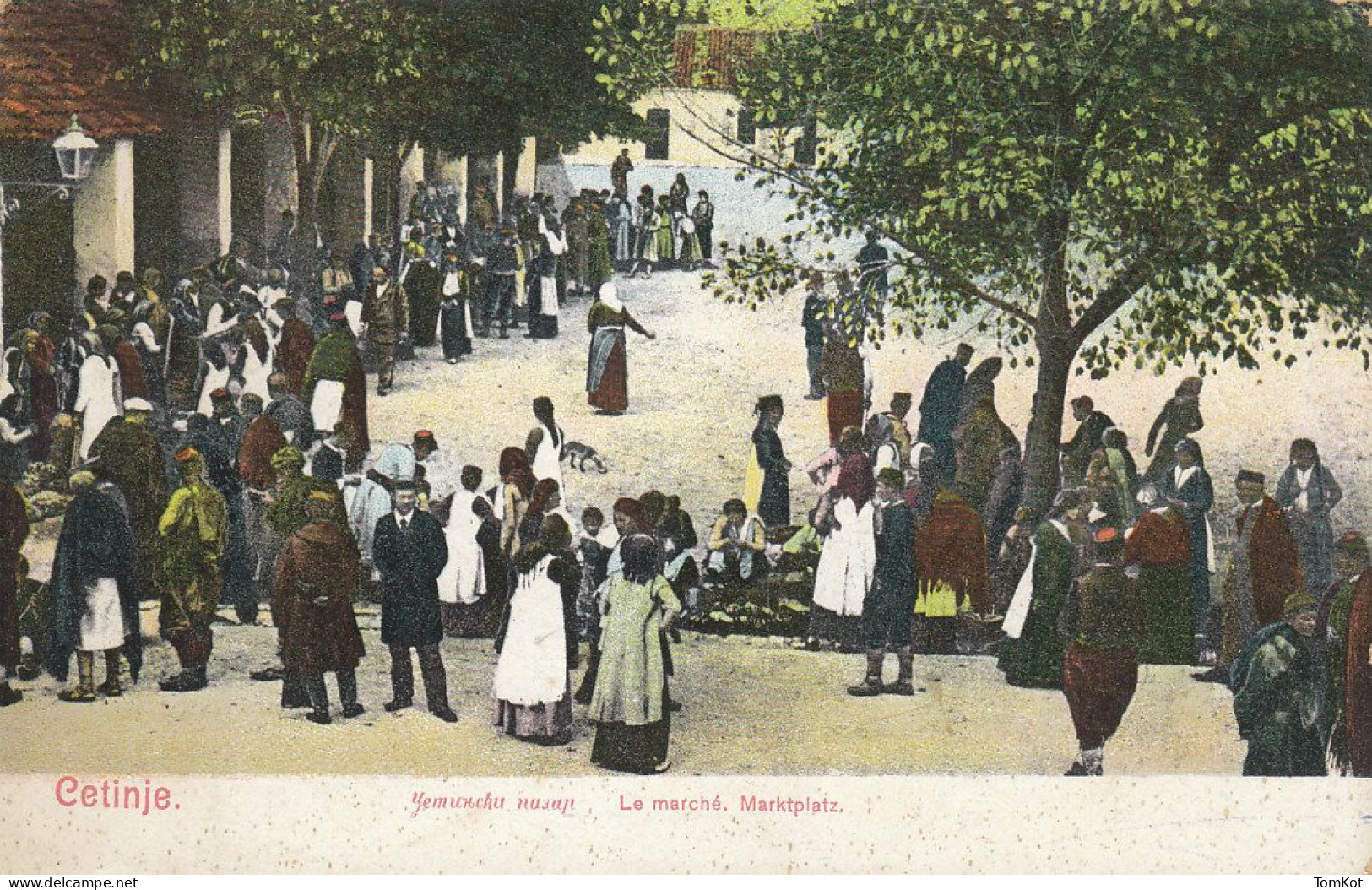 Old Postcard Cetinje, Montenegro. Cetinjski Pazar(green Market) - Montenegro