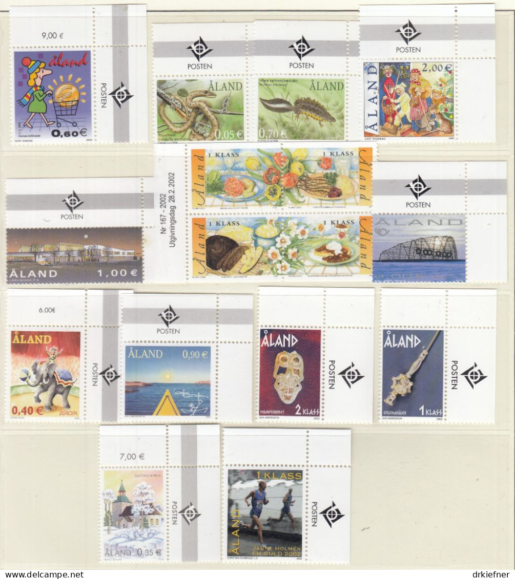 ALAND  Jahrgang 2002, Postfrisch **, Komplett 198-213 - Aland