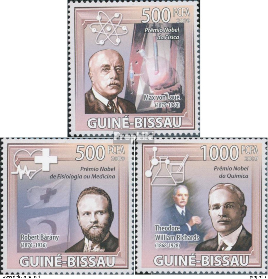 Guinea-Bissau 4538-4540 (kompl. Ausgabe) Postfrisch 2009 Nobelpreis 1914 - Guinée-Bissau