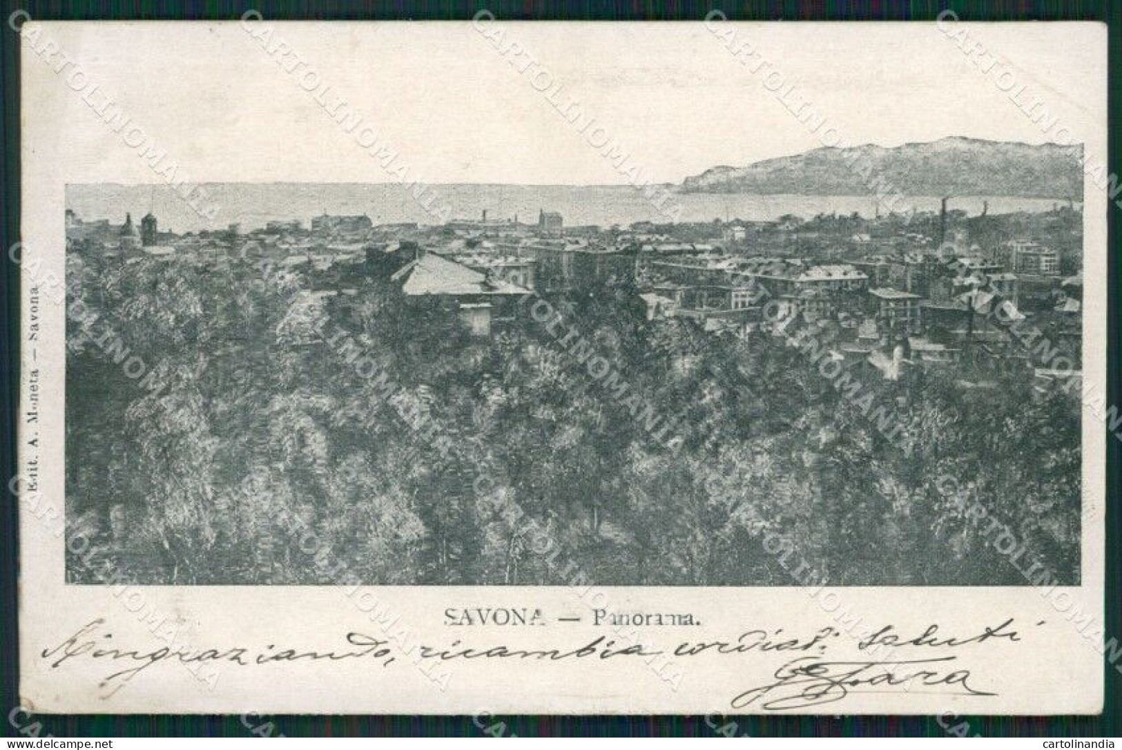 Savona Città PIEGA Cartolina KV1919 - Savona