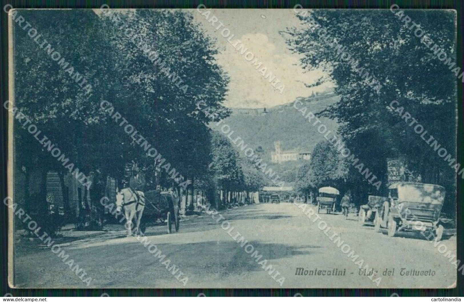 Lucca Montecatini Terme PIEGHINA Cartolina KV1920 - Lucca