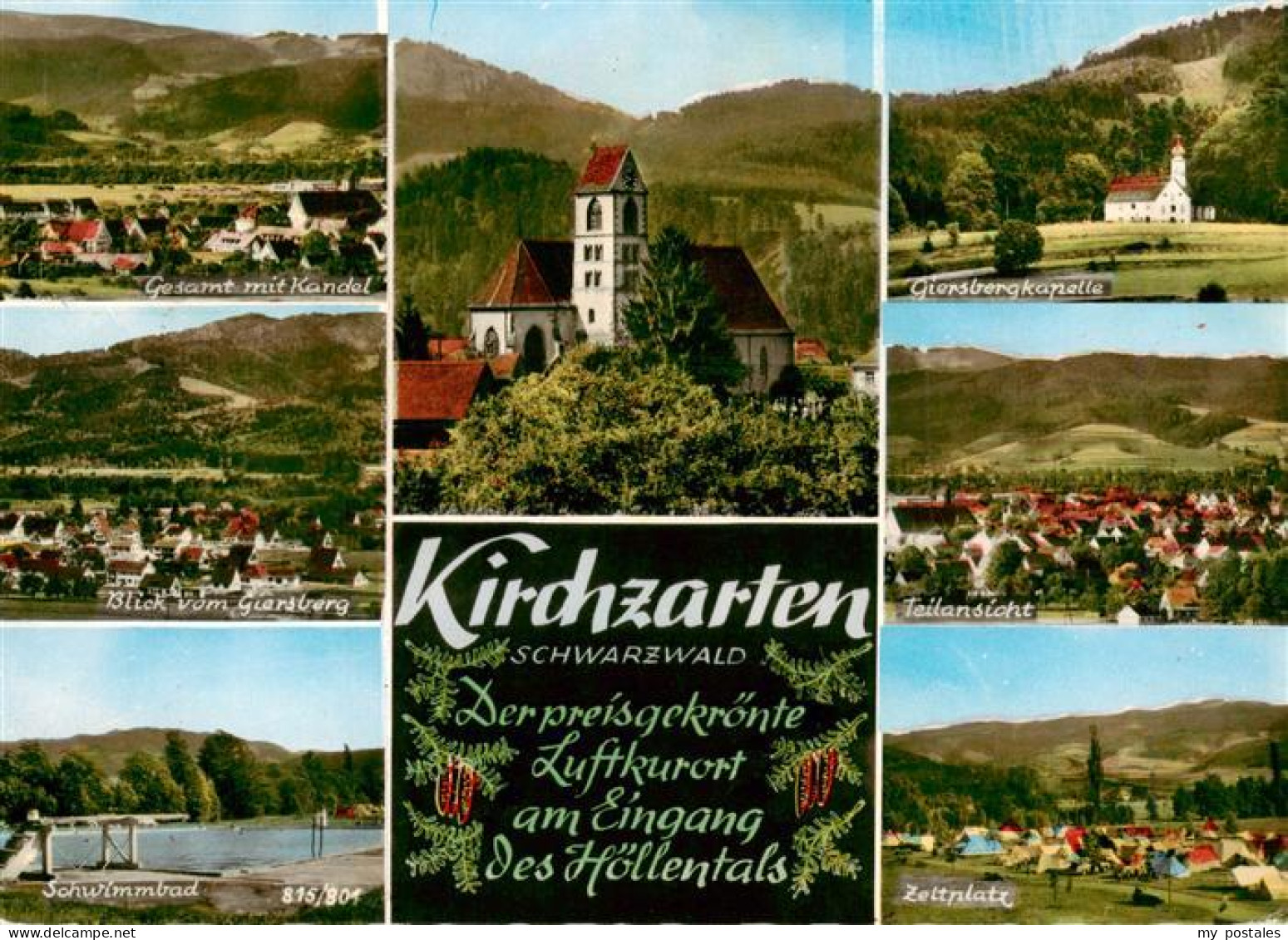 73934791 Kirchzarten Panorama Blick Vom Giersberg Schwimmbad Kirche Giersberg Ka - Kirchzarten