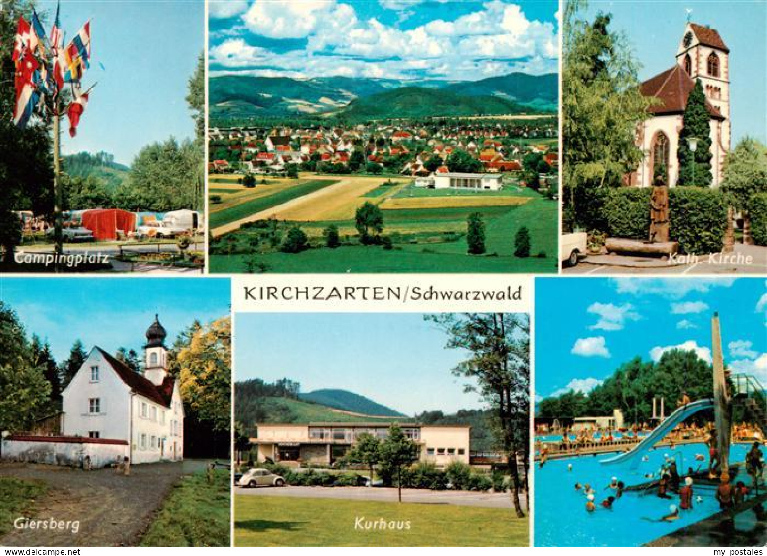 73934775 Kirchzarten Camping Panorama Kath Kirche Giersberg Kurhaus Schwimmbad - Kirchzarten