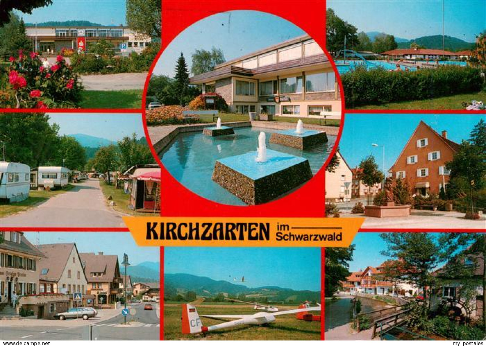 73934774 Kirchzarten Kurhaus Camping Schwimmbad Brunnen Ortspartien Segelflugpla - Kirchzarten