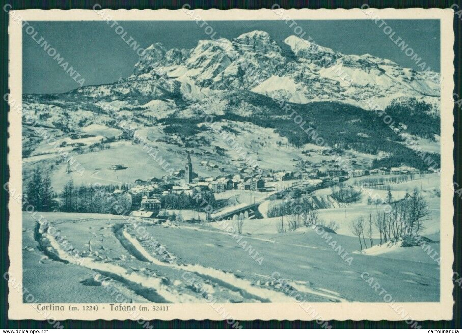 Belluno Cortina D'Ampezzo Nevicata FG Cartolina HB4613 - Belluno