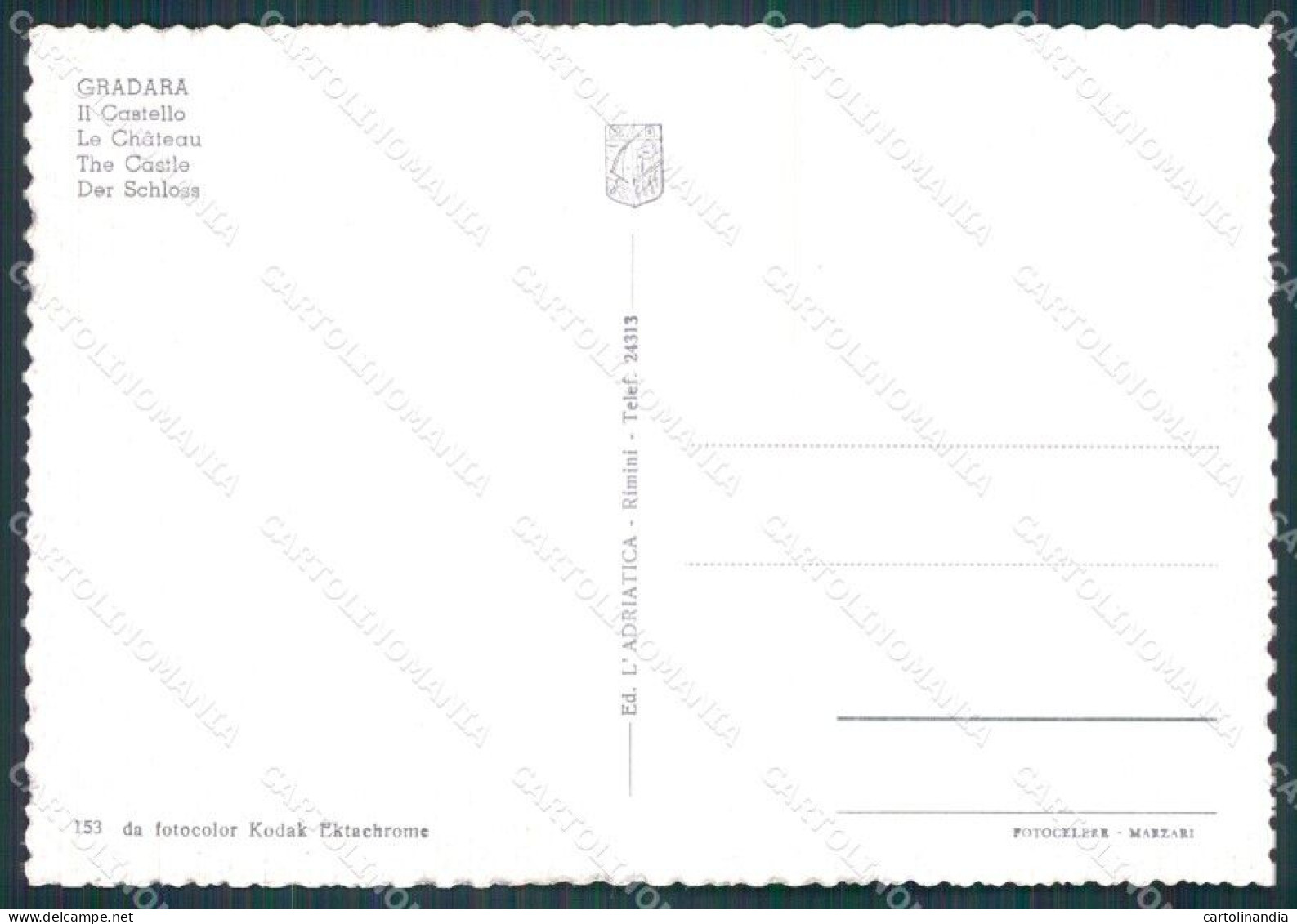 Pesaro Urbino Gradara PIEGA FG Cartolina HB4681 - Pesaro