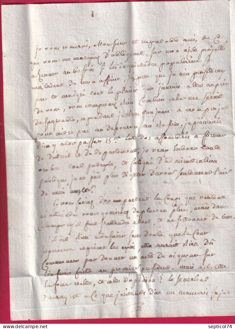 MARQUE QUINTIN COTES DU NORD 1790 LENAIN N°3 INDICE 12 POUR RENNES ILLE ET VILAINE LETTRE - 1701-1800: Précurseurs XVIII