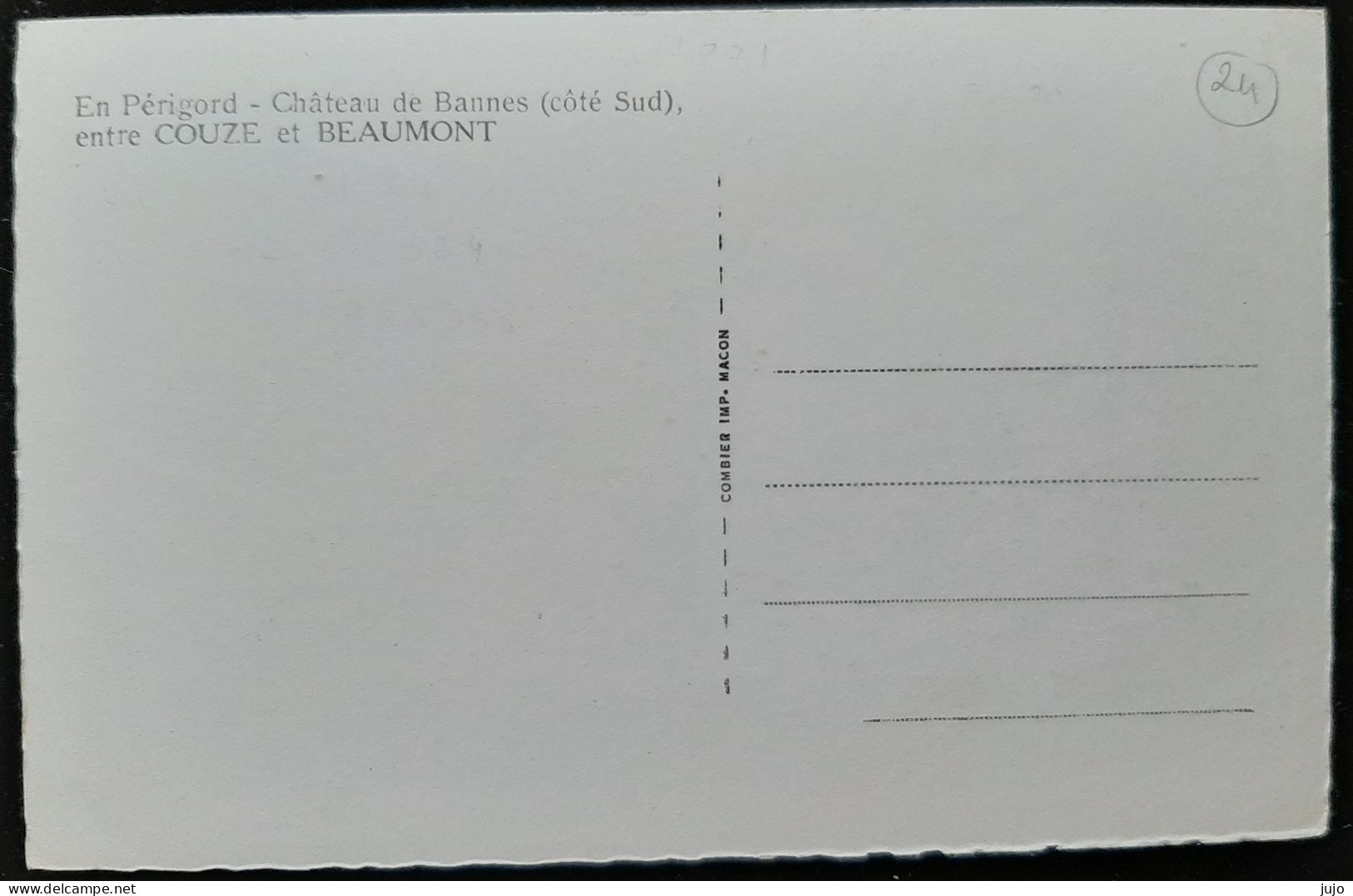 24 - En Périgord - Château De Bannes (côté Sud) Entre COUZE Et BEAUMONT - Otros & Sin Clasificación