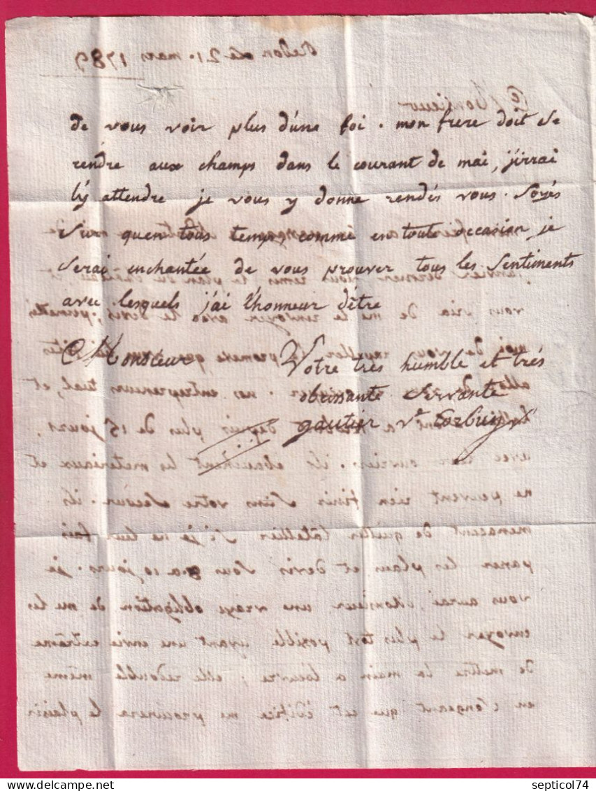 MARQUE REDON ILLE ET VILAINE 1789 LENAIN N°2 INDICE 14 POUR NANTES LETTRE - 1701-1800: Précurseurs XVIII