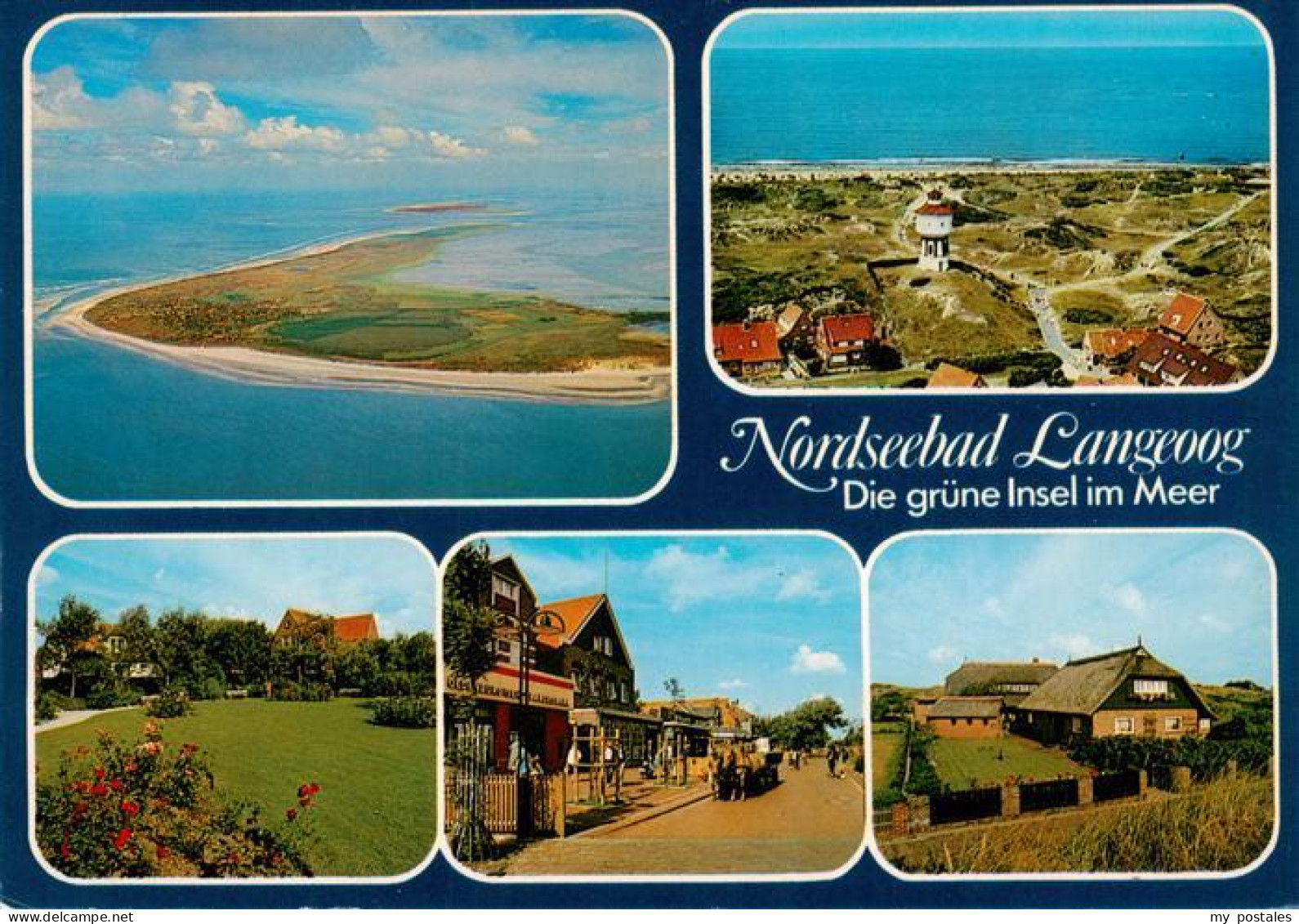 73934532 Langeoog_Nordseebad Fliegeraufnahmen Wasserturm Park Ortspartien - Langeoog