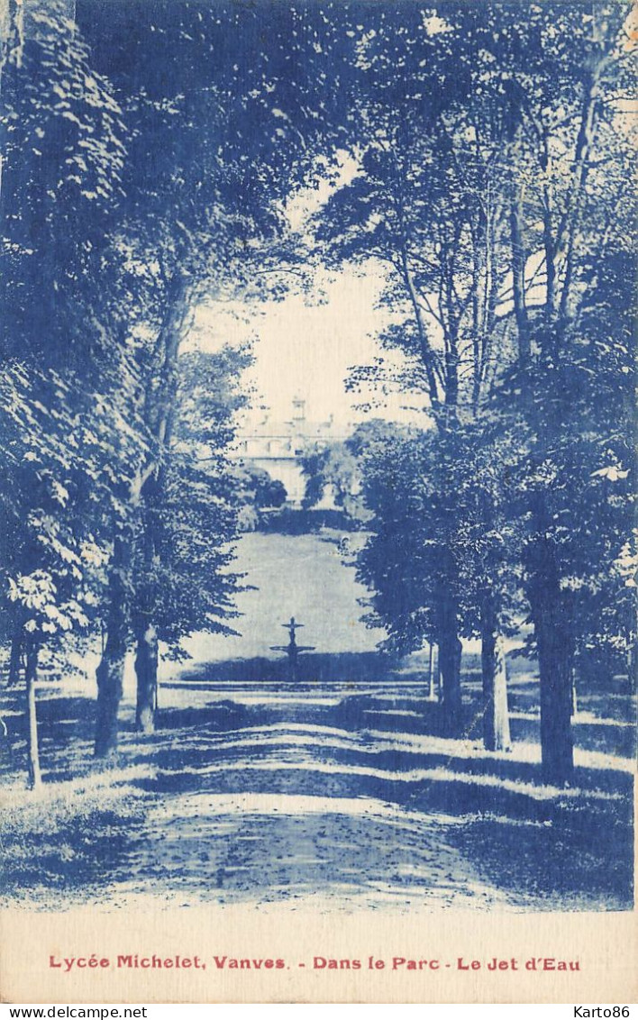 Vanves * Lycée Michelet , Dans Le Parc , Le Jet D'eau * école - Vanves