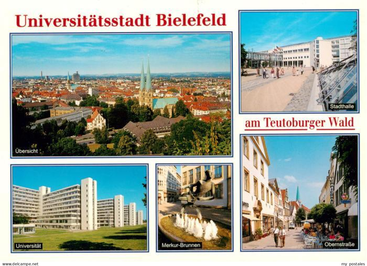 73934487 Bielefeld Panorama Stadthalle Universitaet Merkur Brunnen Obernstrasse - Bielefeld