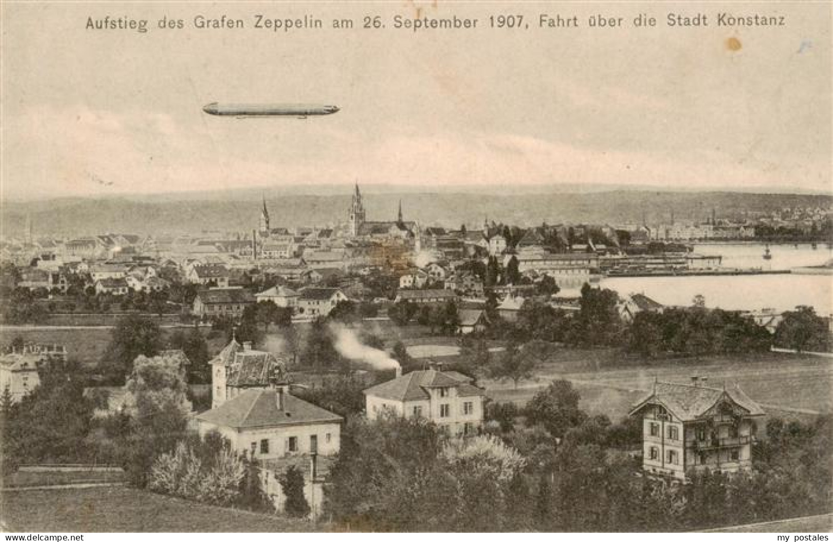 73934430 Konstanz_Bodensee Aufstieg Des Grafen Zeppelin Am 26. September 1907 - Konstanz