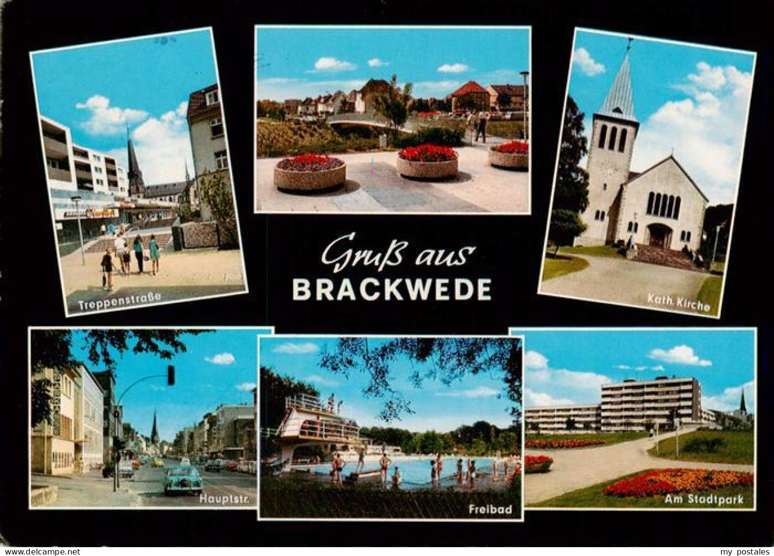 73934326 Brackwede_Westfalen Treppenstrasse Park Kath Kirche Haupstrasse Freibad - Bielefeld