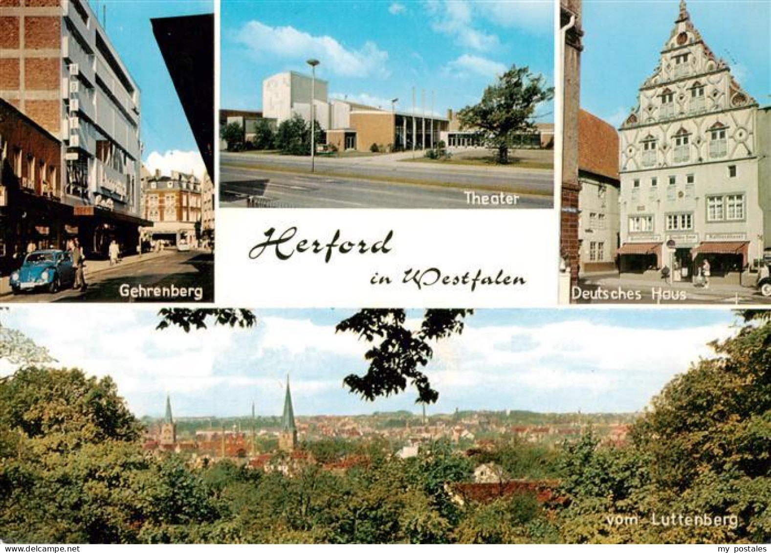 73934313 Herford Gehrenberg Theater Deutsches Haus Blick Vom Luttenberg - Herford