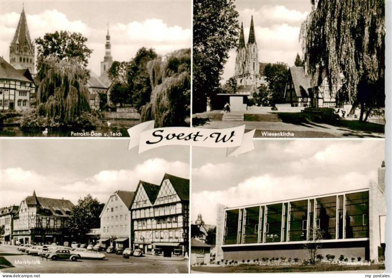 73934297 Soest_DE_NRW Patrokli Dom Teich Wiesenkirche Marktplatz Schwimmbad - Soest