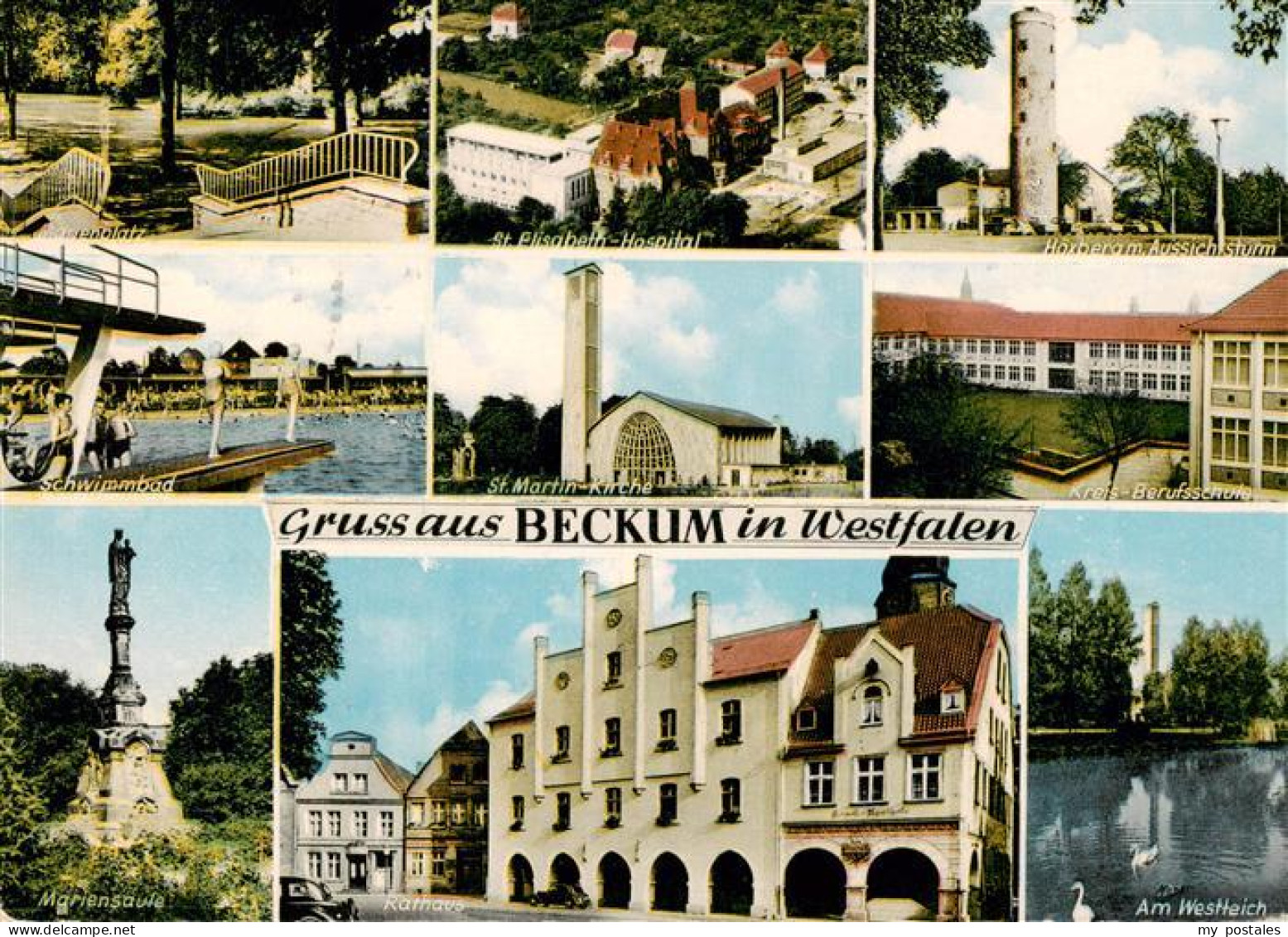 73934292 Beckum__Westfalen Marienplatz St Elisabeth Hospital Hoerberg Aussichtst - Beckum