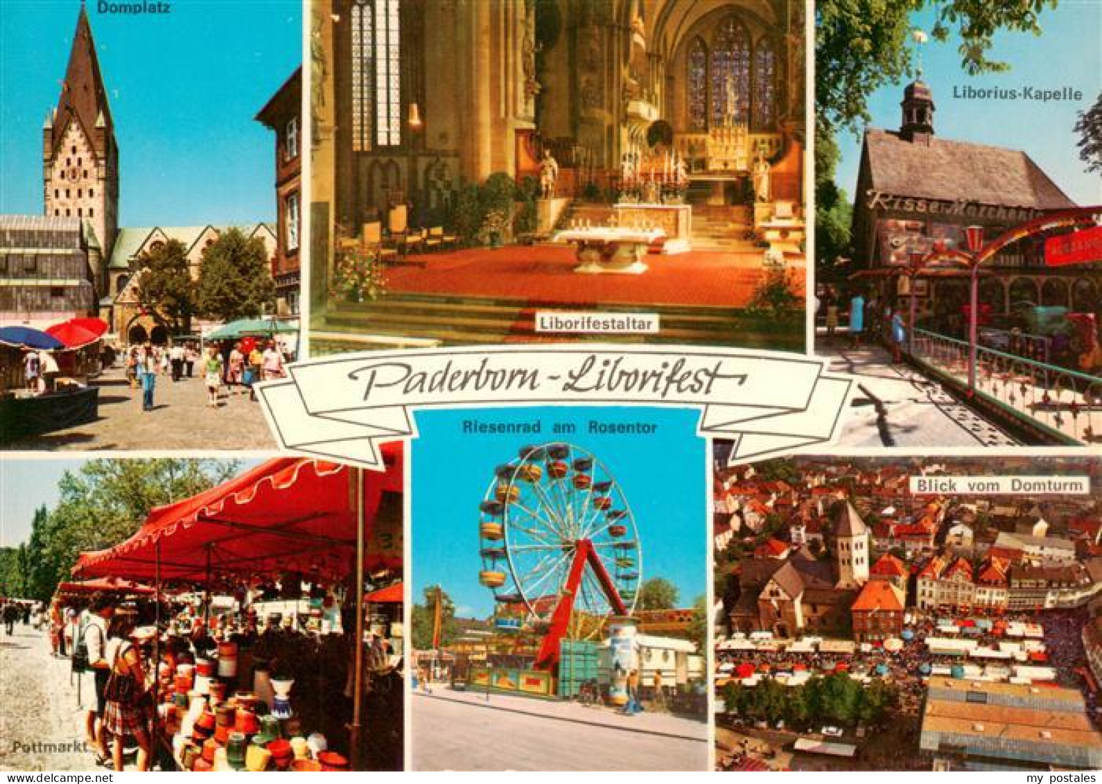 73934244 Paderborn Domplatz Liborifestaltar Pottmarkt Riesenrad Blick Vom Domtur - Paderborn