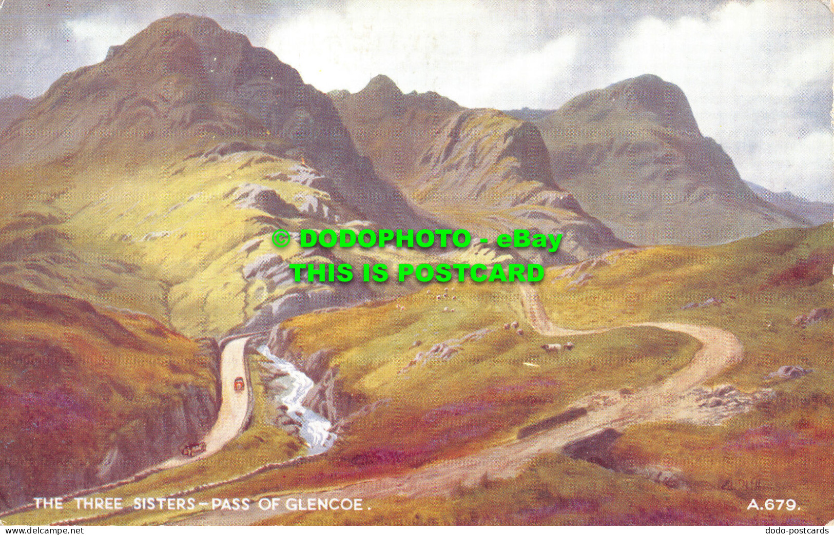 R480630 The Three Sisters. Pass Of Glencoe. A. 679. Valentines Art Colour. Edwar - Monde