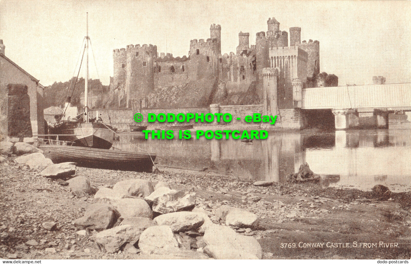R480337 Conway Castle. S. From River. J. Salmon - Monde