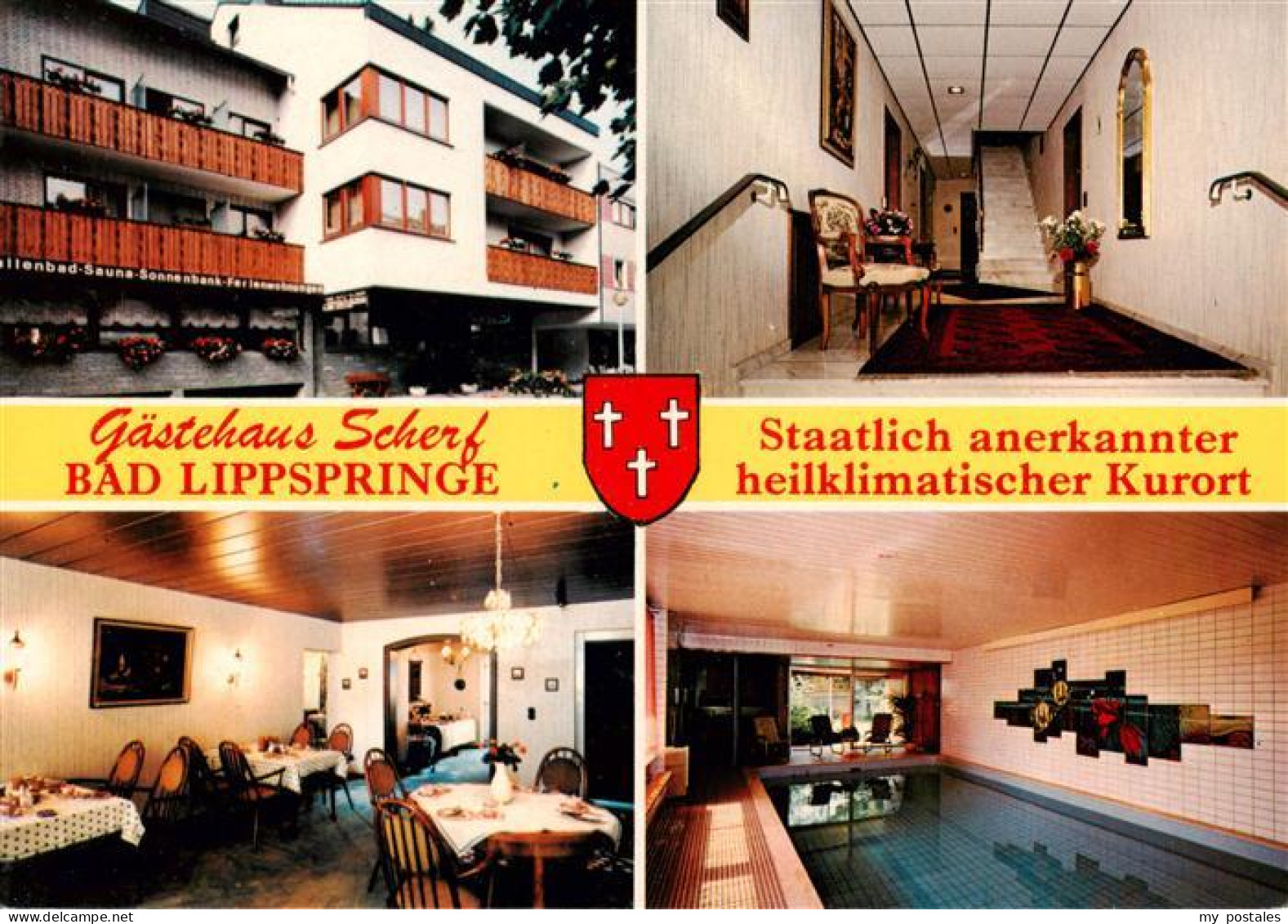 73934162 Bad_Lippspringe Gaestehaus Scherf Gastraum Hallenbad Flur - Bad Lippspringe