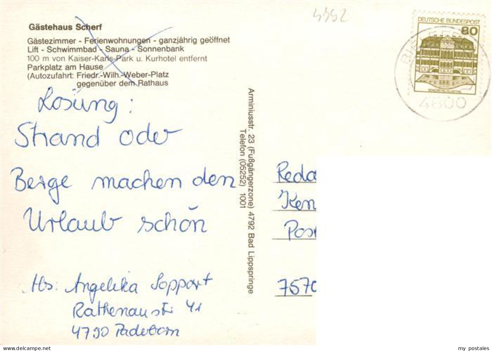 73934162 Bad_Lippspringe Gaestehaus Scherf Gastraum Hallenbad Flur - Bad Lippspringe