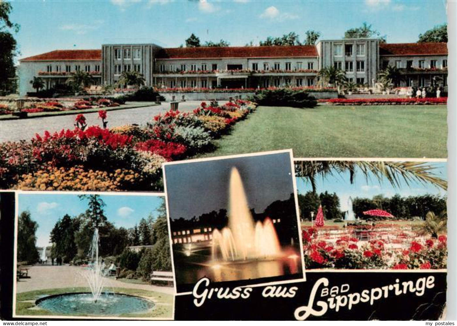 73934161 Lippspringe_Bad_NRW Kurhaus Hotel Brunnen Fontaene Park Terrasse - Bad Lippspringe