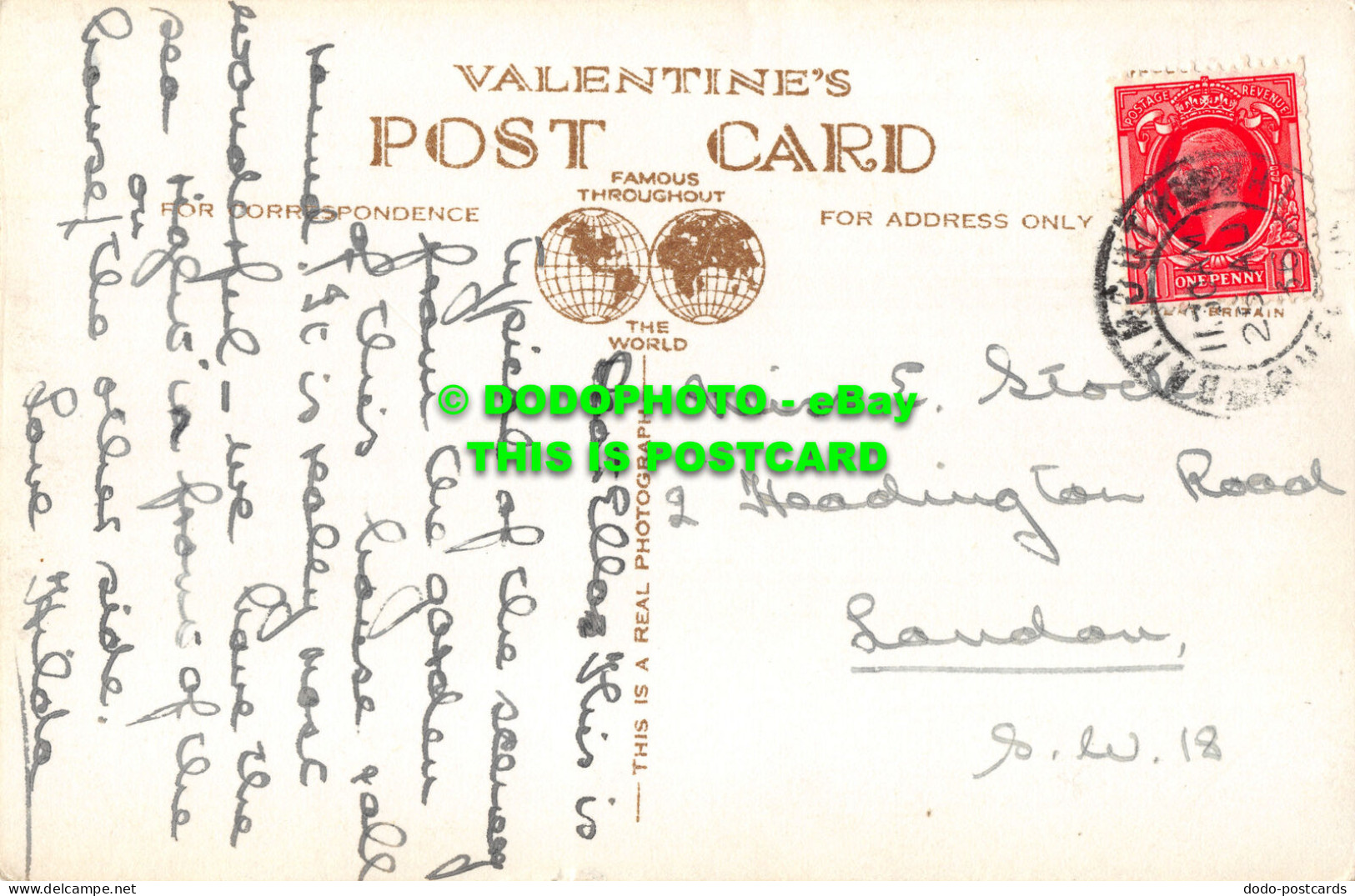 R481106 Craig Y Cau. Cader Idris. A. G. 68. Valentines. RP. 1936 - Monde