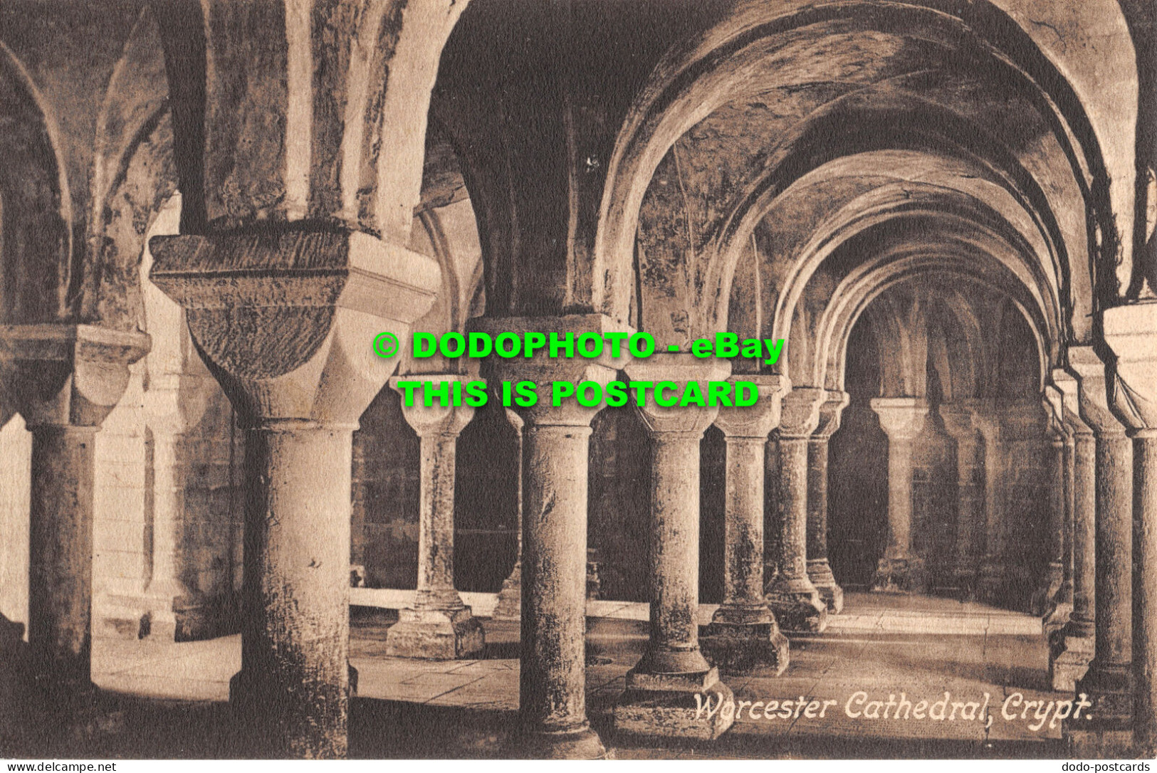 R480339 Worcester Cathedral. Crypt. F. Frith. No. 32099 - Monde