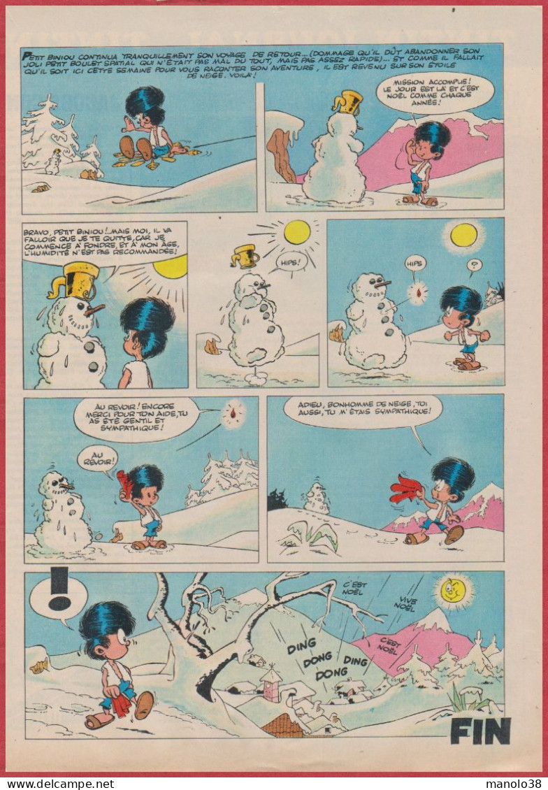 Petit Biniou dans Noël au soleil. Bande dessinée. BD. Dupa. 1969.